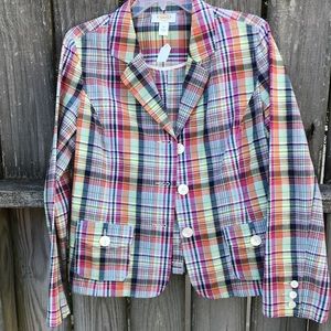 Talbots Ladies Cotton Multi Patch Pocket Jacket Size 10 NWT